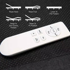 Selene Adjustable Upholstered Bed Base with Wireless Remote, Three Leg Heights, & Independent Head/Foot Incline