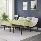 Selene Adjustable Upholstered Bed Base with Wireless Remote, Three Leg Heights, & Independent Head/Foot Incline