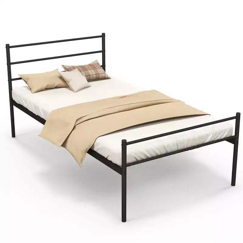 Twin Metal Bed Frame Mattress Foundation No Box Spring Needed