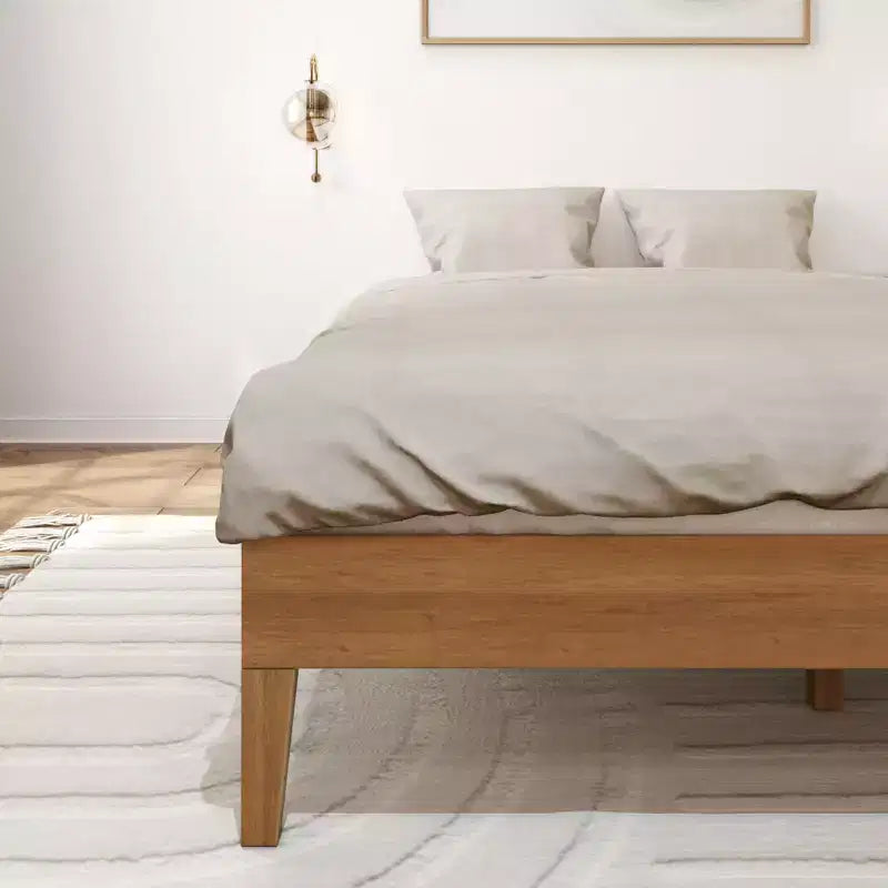 Solid Wood Queen Platform Bed Frame