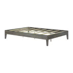 Struttura letto queen size a piattaforma in legno massello