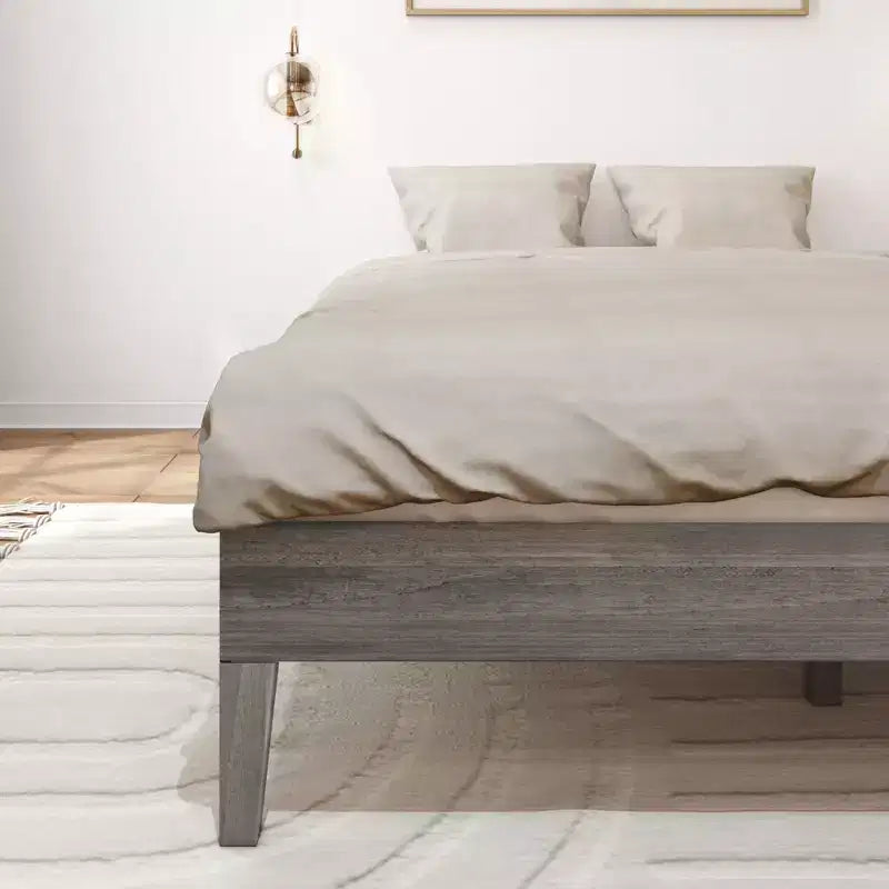 Solid Wood Queen Platform Bed Frame