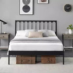 14 inch Bed Frame Metal Platform Mattress Foundation with Headboard, No Box Spring Needed, Easy Assembly